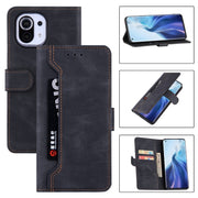 For Xiaomi Mi 11 Reverse Buckle Horizontal Flip PU Leather Case with Holder  Card Slot