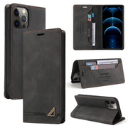 For iPhone 11 Skin Feel Anti-theft Brush Horizontal Flip Leather Case with Holder  Card Slots
