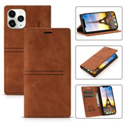 For iPhone 12 Dream Magnetic Suction Business Horizontal Flip PU Leather Case with Holder