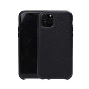For iPhone 11 Litchi Texture Cowhide Leather Back Cover Semi-wrapped Shockproof Case