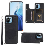 For Xiaomi Mi 11 Mandala Embossed PU + TPU Magnetic Case with Card Slots  Holder 