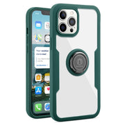 For iPhone 12 360 All-inclusive Dual-sided Magnetic Case with Ring Holder