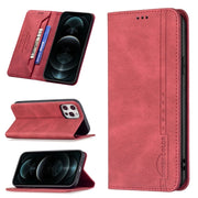 For iPhone 12 Magnetic RFID Blocking Anti-Theft Leather Case with Holder  Card Slots