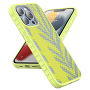 For iPhone 13 Mutural Coconut Series PC+TPU Gypsophila Fluorescent Woven Phone Protective Case