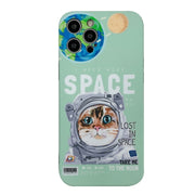 For iPhone 11 Space Cat IMD TPU Shockproof Phone Case