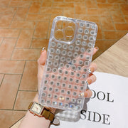 For iPhone 13 Transparent Diamond TPU Shockproof Phone Case