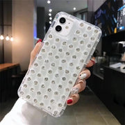 For iPhone 11 Transparent Diamond TPU Shockproof Phone Case