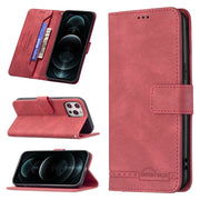 For iPhone 12 Magnetic Clasp RFID Blocking Anti-Theft Leather Case with Holder  Card Slots