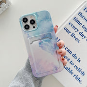 For iPhone 13 Electroplating IMD TPU Phone Case with Card Slot