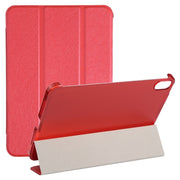 For iPad Mini Silk Texture Three-fold Horizontal Flip Leather Tablet Case with Holder