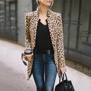 Дамски якета есенни дамски модни леопардови щампи Секси зимни топли широки женски якета Вятърно палто Жилетка Дълга жилетка Палто-Дамско яке-Come4Buy eShop
