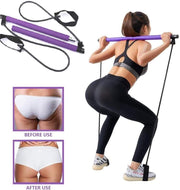 Portable Pilates Exercise Stick Muscle Toning Bar Home Gym