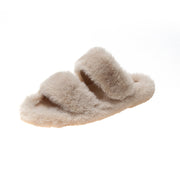 Winter Women House Fuzzy Slippers Faux Fur Fashion Warm Woman Slip On Flats Female Furry Slides Black Pink Cozy Home UGG Style