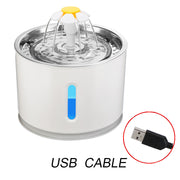 2.4L自動寵物貓飲水機帶LED電動USB狗貓寵物靜音飲水器餵食器碗寵物飲水機