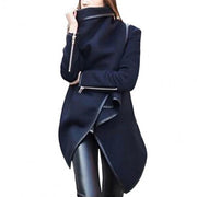 Mulier Jackets Hiems MMXIX Coat Fovea Irregular Arcum Zippers Sleeve Long Warm Coat Wool Jacket Parka Windbreaker Plus Size-Women Jacket-Come2019Buy eShop