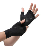 Fingerfri gigthandsker Terapi Kompressionshandsker Kobber Gigthandsker Kobberindhold Infunderet Fit Handske til mænd Kvinder