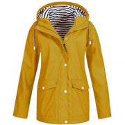 Pambabaeng Jacket Winter Coat Jacket Women Solid Rain Jacket Outdoor Plus Waterproof Hooded Raincoat Windbreaker Lightweight-Women Jacket-Come4Buy eShop