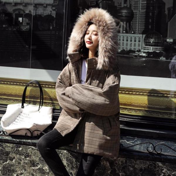 Korean Style Outwear Casual Zipper Jacket Women Winter Thick Parka Pla ...