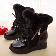النساء الشتاء الكاحل الدانتيل يصل أحذية امرأة سستة مختلط اللون النساء الارتفاع زيادة الأحذية أفخم
