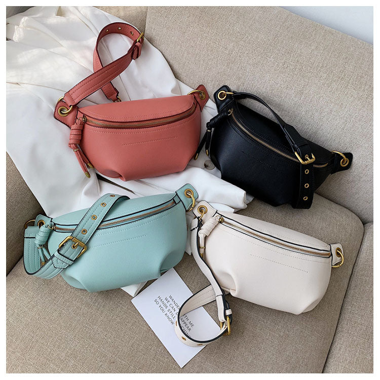 Luckits Crossbody Bag For Women Leather Sling Belt Bag Small Chest Bag Purses with Guitar Strap Boho Style Fanny Pack Cross Body Bags Daypack