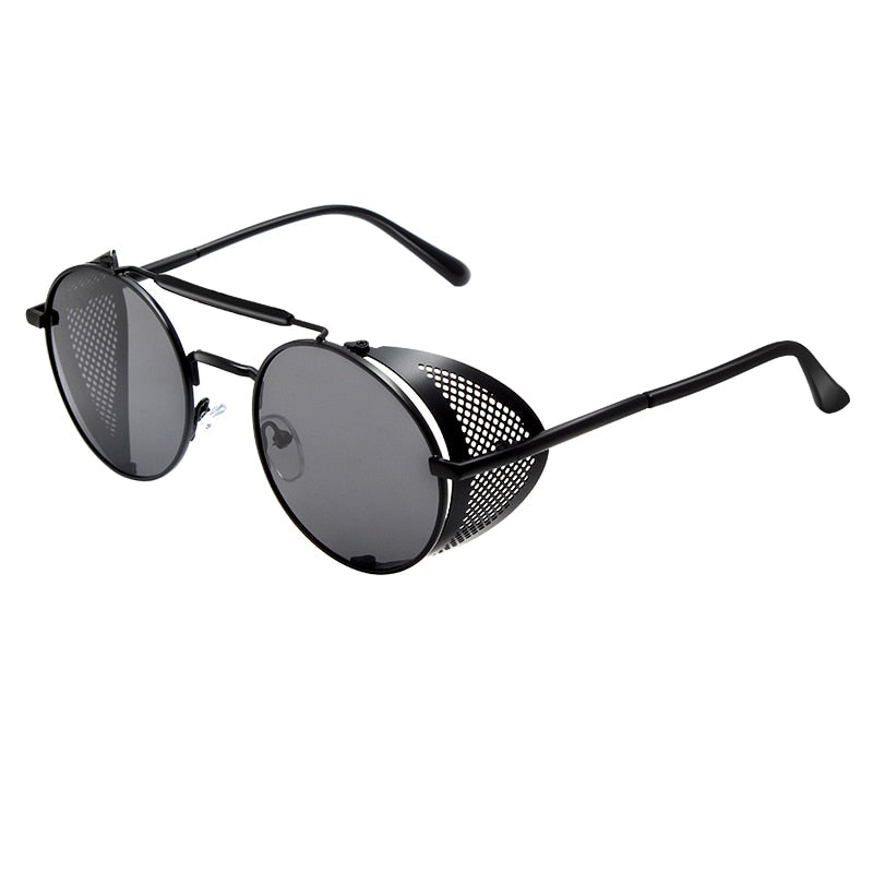 Cheap Vintage Retro Men Women Round Metal Frame Sunglasses Black Lens Glasses  Eyewear | Joom