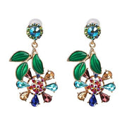 New design good quality fashion women statement full crystal parrot bird drop earrings for women wholesale-EARRINGS-Come4Buy eShop