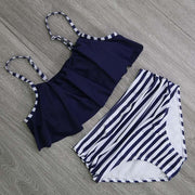 Bikinis Women Swimwear High Waist Swimsuit Halter Sexy Bikini Set Retro Bathing Suits Plus Size Swimwear XXL-Women Clothing-Come4Buy eShop