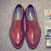 Männer Pointed britesch Retro Casual Formal Shoes Barber Business Koreanesch Oxfords Lieder Schong