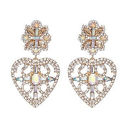 New HOT SALE  statement  fashion heart crystal Earrings for women girl party earring Factory Price earring-EARRINGS-Come4Buy eShop