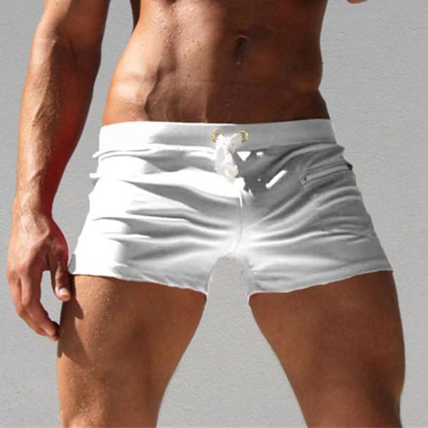 Mens all white swim 2025 trunks