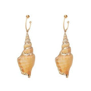 Gold Shell Drop Earrings For Women 2019 Bohemian Wedding Gift Statement stone Dangle Earring Jewelry-EARRINGS-Come4Buy eShop