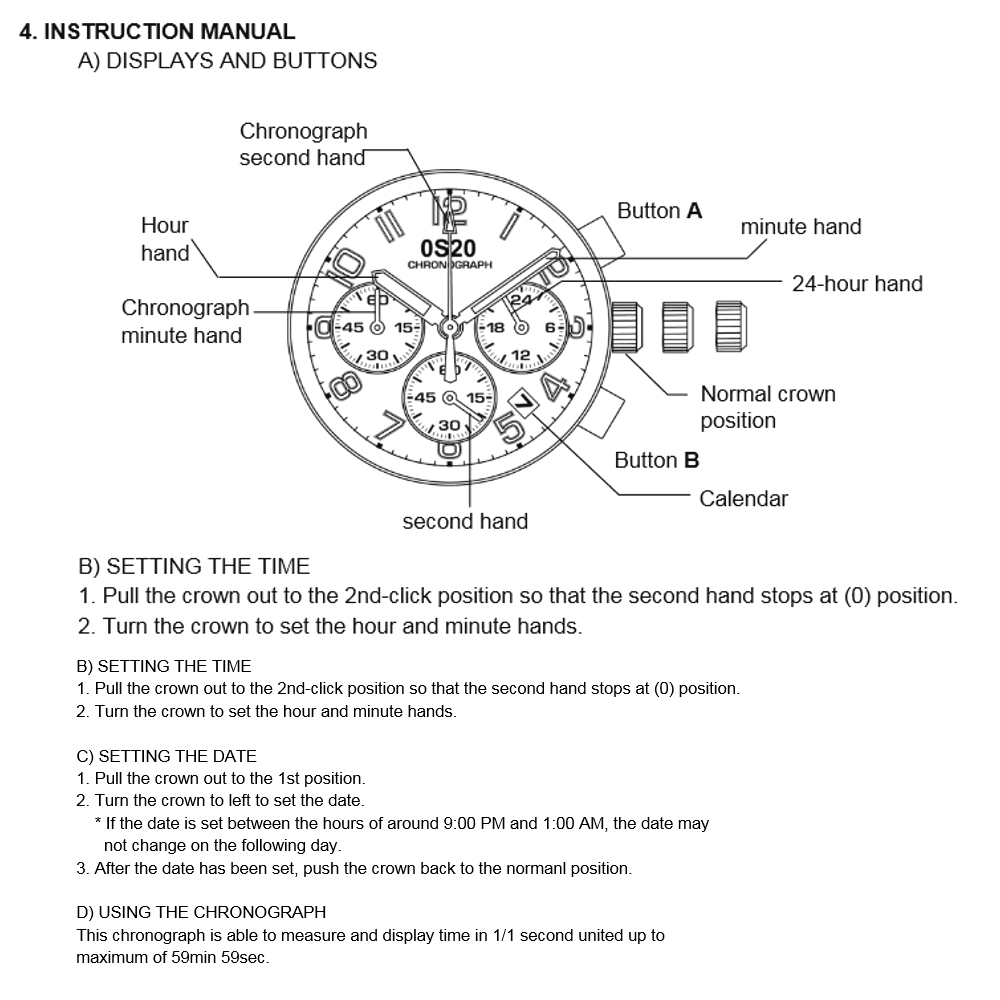 Miyota os20 movement hot sale