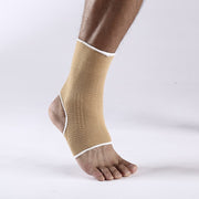 Ankle Support Compression Foot Elastic Bandage Wrap Sleeve Brace Kitting Ankle Protector Sports Relief Pain nakefit tobilleras (Khaki)
