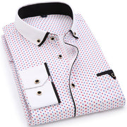 Мужская приталенная рубашка с длинными рукавами - интернет-магазин Come4Buy