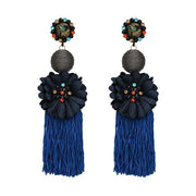 Ethnic Bohemi Tassel Drop Dangle Statement Earrings for Women Antique flower Fringing earrings-EARRINGS-Come4Buy eShop