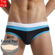 Sexy Push Up Cup Pad Front Enhancement Brand Men Swimwear Gay Swimsuits Swim Briefs Bikini Sexy Men's Trunks Surf Board Shorts-[product_type]-Come4Buy eShop