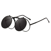 Круглые солнцезащитные очки в ретро-металлической оправе