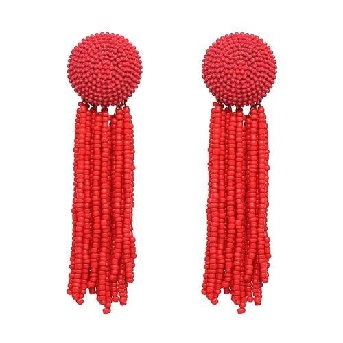 Flipkart.com - Buy TIARAA Red Thread Tassel Earring | Alloy Drops &  Danglers| Earrings for Women and Girls Beads Alloy Drops & Danglers, Tassel  Earring Online at Best Prices in India