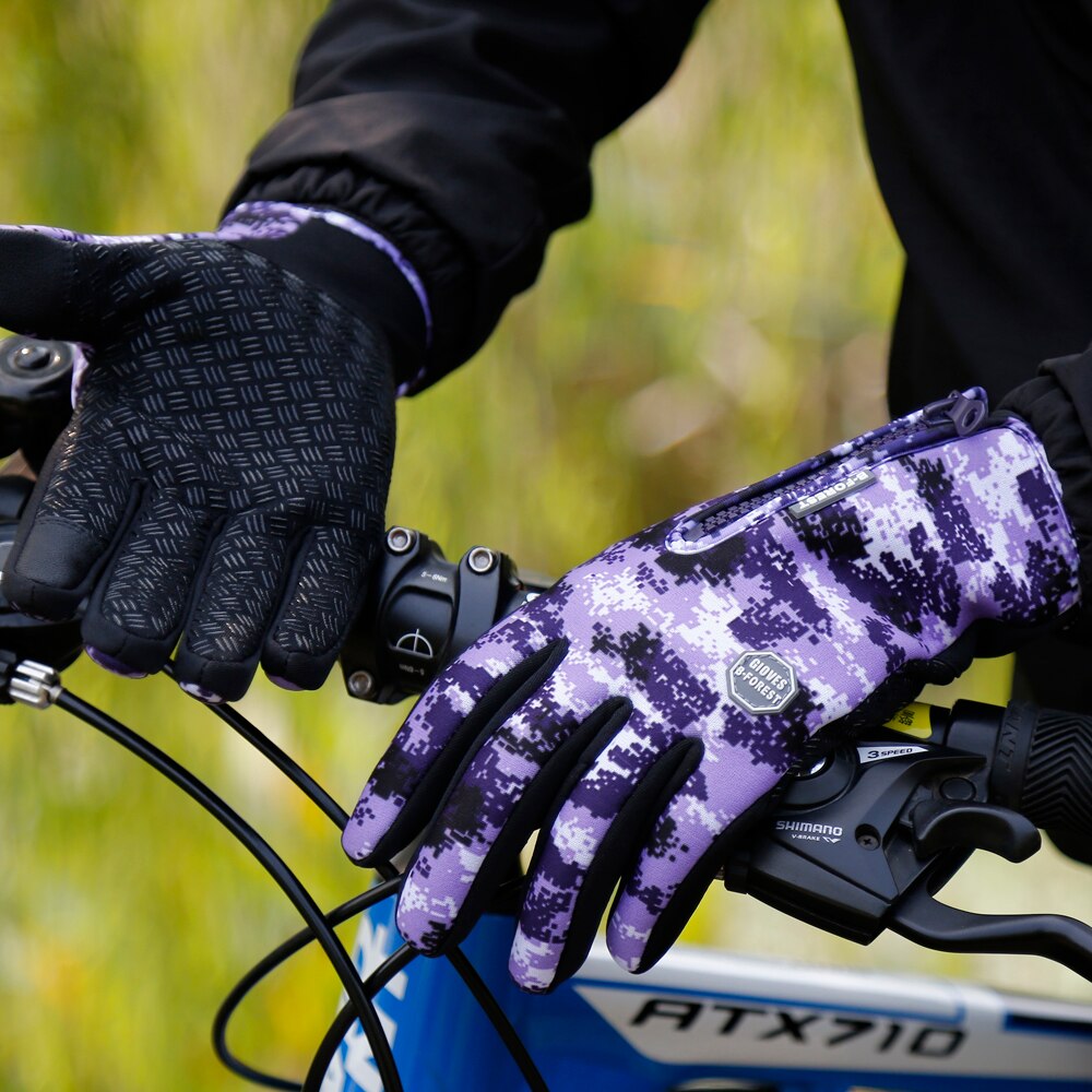 Totigilima uila e tete'e Silicone Waterproof Velvet Cycling Gloves