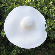 25 CM Szerokie rondo Ponadgabarytowe kapelusze plażowe dla kobiet Duży słomkowy kapelusz UV