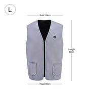 Men Women Outdoor USB Infrared Heating Vest Jacket Winter Flexible Electric Thermal Clothing Waistcoat Fishing Hiking
