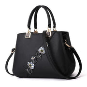 Leather Bags Brand Designer Top-handle Hand Bags Flower Messenger Bag