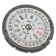 Seiko NH36A Steel Mechanical Automatic Watch Day Date Movement Roda Tanggal Putih - Come4Buy eShop