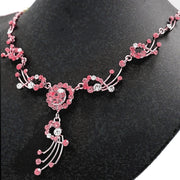 Rose Light Rose Light Amethyst Necklace Earring Set - Come4Buy eShop