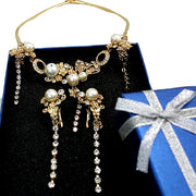 Set di collana con perla imitata farfalla radiosa con orecchini - Come4Buy eShop