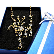 Set di collana con orecchini in cristallo per banchetti per matrimoni - Come4Buy eShop