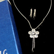 Ball Party Flower Silver Earring Gifts Necklace Set - Come4Buy eShop