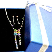 Colorful Crystal Earring Necklace Set - Come4Buy eShop
