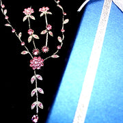 Tribute Gifts Light Rose Earring Necklace Set Tassel Earring - Come4Buy eShop