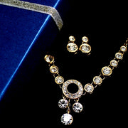 Комплект ожерелья с кисточкой из полированных круглых кристаллов - Come4Buy eShop